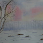 "Paesaggio invernale" acquerello 30,5x45,5cm 2010