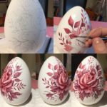 Decorazione uova in ceramica 18 cm.