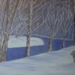 olio su tela "Fine inverno" 40x50cm